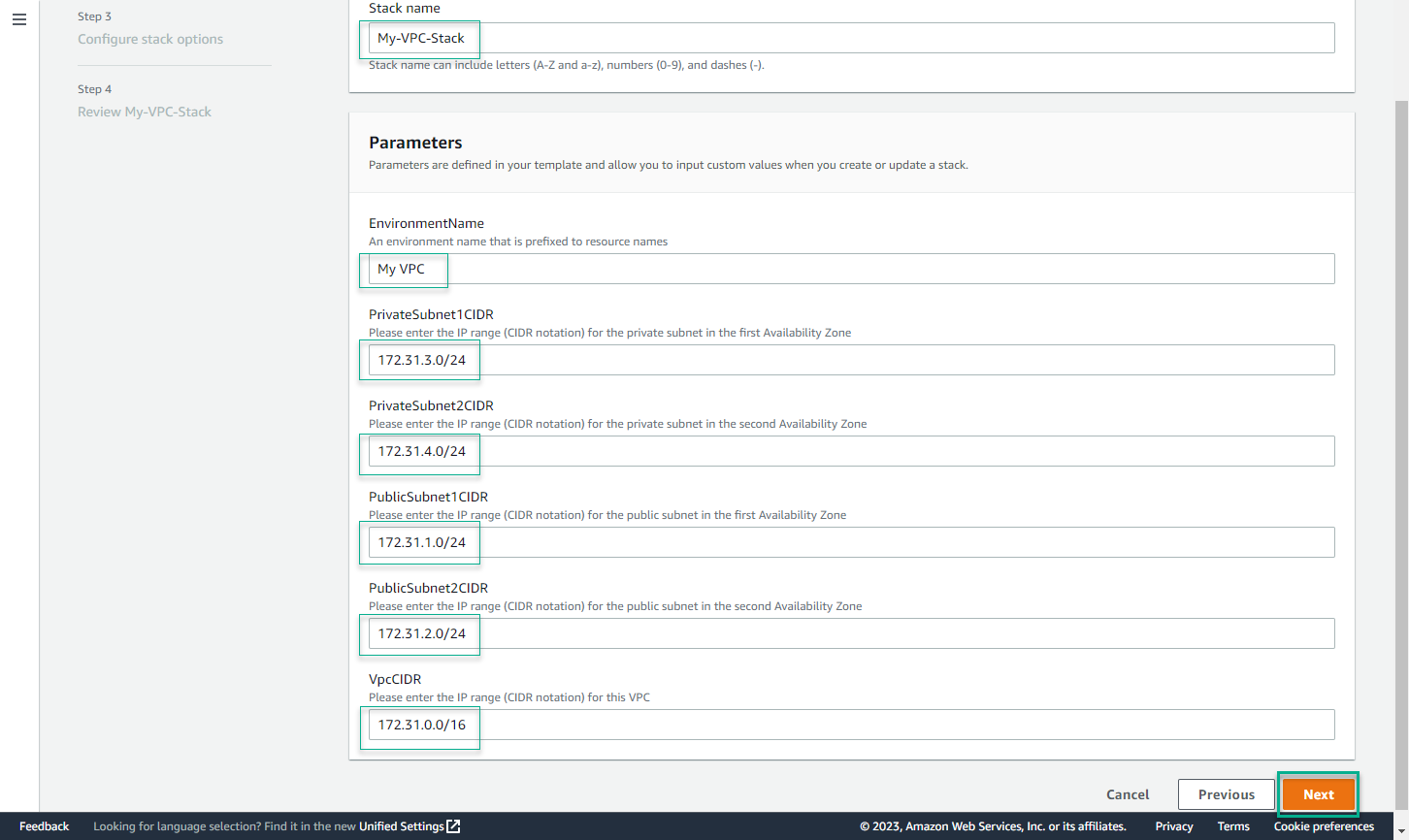 Launch CloudFormation