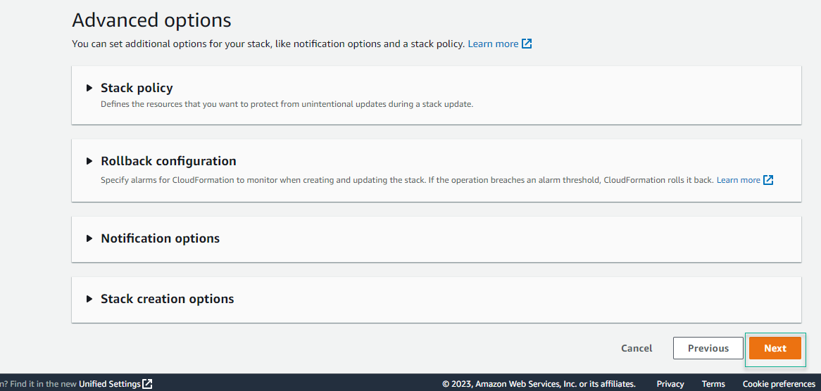 Launch CloudFormation